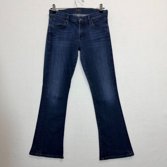 Citizens of Humanity Womens Dark Wash Bootcut Flare Jeans Sz 27 Mid Rise Stretch - Picture 2 of 16